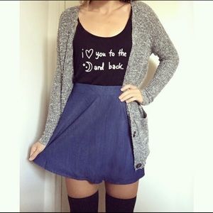 Denim Circle Skirt